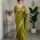 Designer Party Wear Soft  Fendy Satin silk Saree