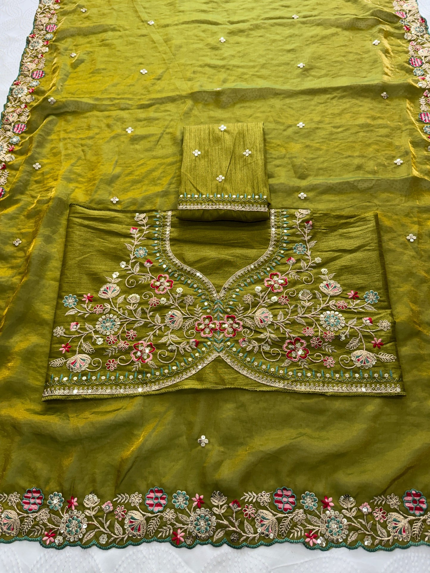 Designer Party Wear Soft  Fendy Satin silk Saree