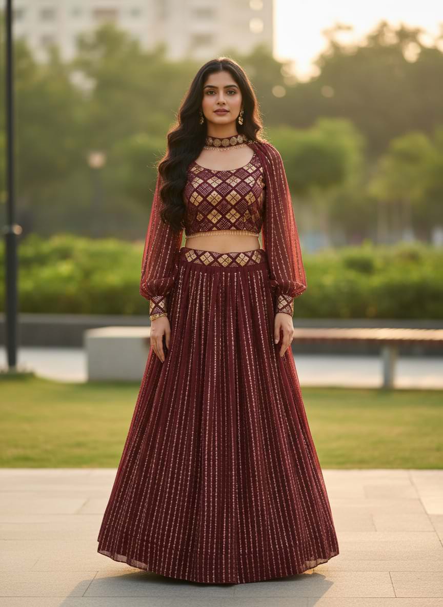 Premium Georgette Elegant Lehenga Choli