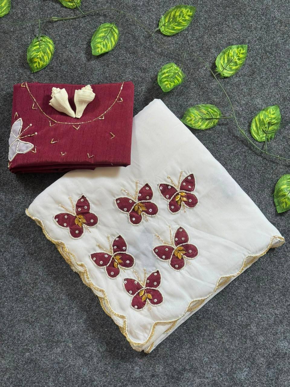 MOST VIREL INSTAGRAM HIT BUTTERFLY HANDWORK SAREE