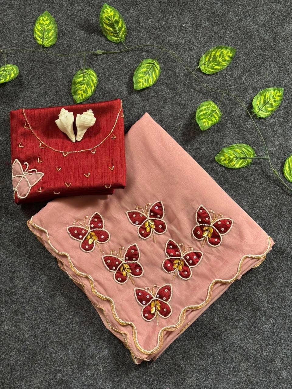 MOST VIREL INSTAGRAM HIT BUTTERFLY HANDWORK SAREE