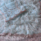 Pure Soft Net With Beautiful Original Rose Gold Beads Saree