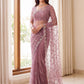 Net Bidds Sequence Pearls Embroidery Work Saree