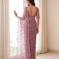 Net Bidds Sequence Pearls Embroidery Work Saree