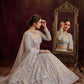 Launching 4 meter flared Real Mirror Embroidery Sequins Work Lehenga