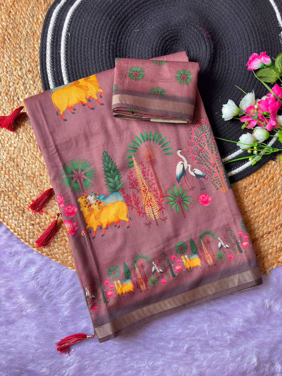 Nature Heritage Printed Saree