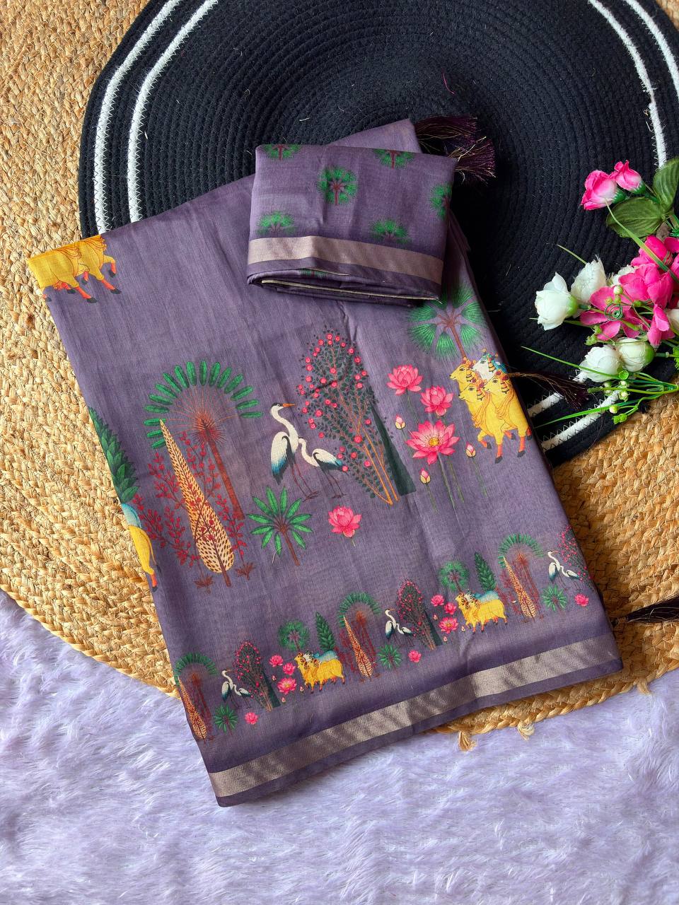 Nature Heritage Printed Saree