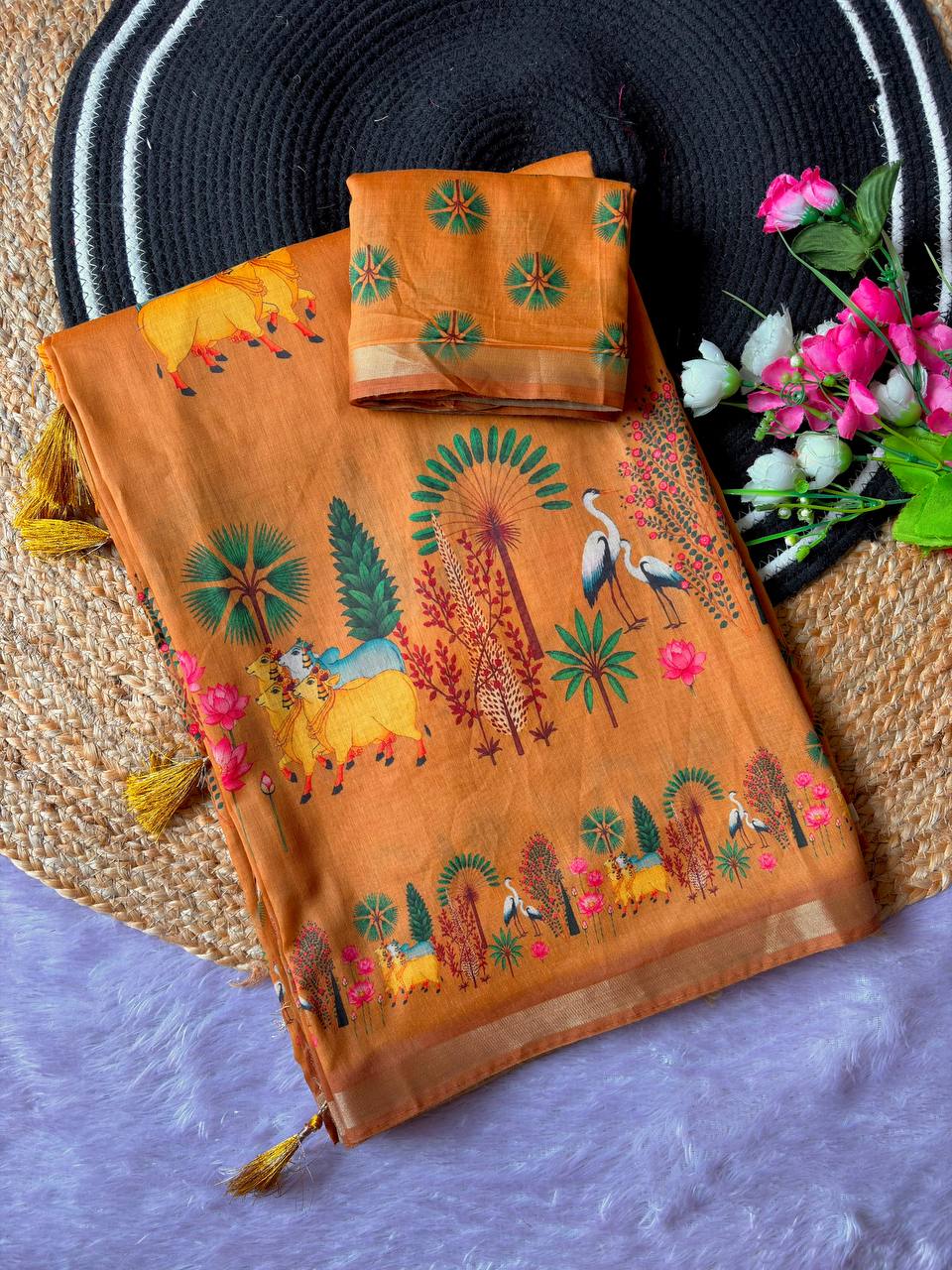 Nature Heritage Printed Saree
