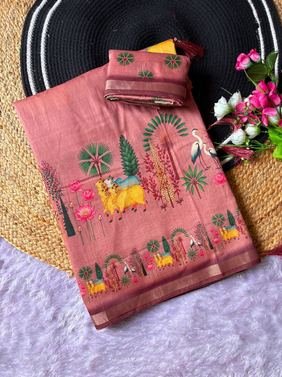 Nature Heritage Printed Saree