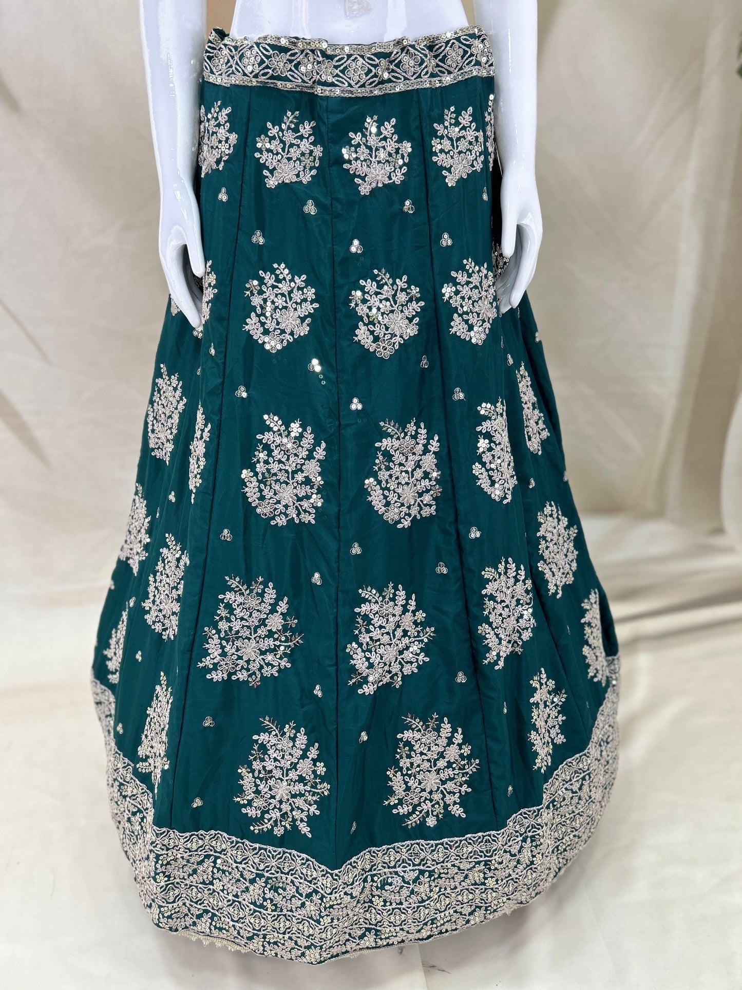Premium French Crepe Rich Zari Sequence Lehenga Choli