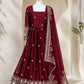 Premium Fandy Satin Zari Sequence Embroidery Work Gown