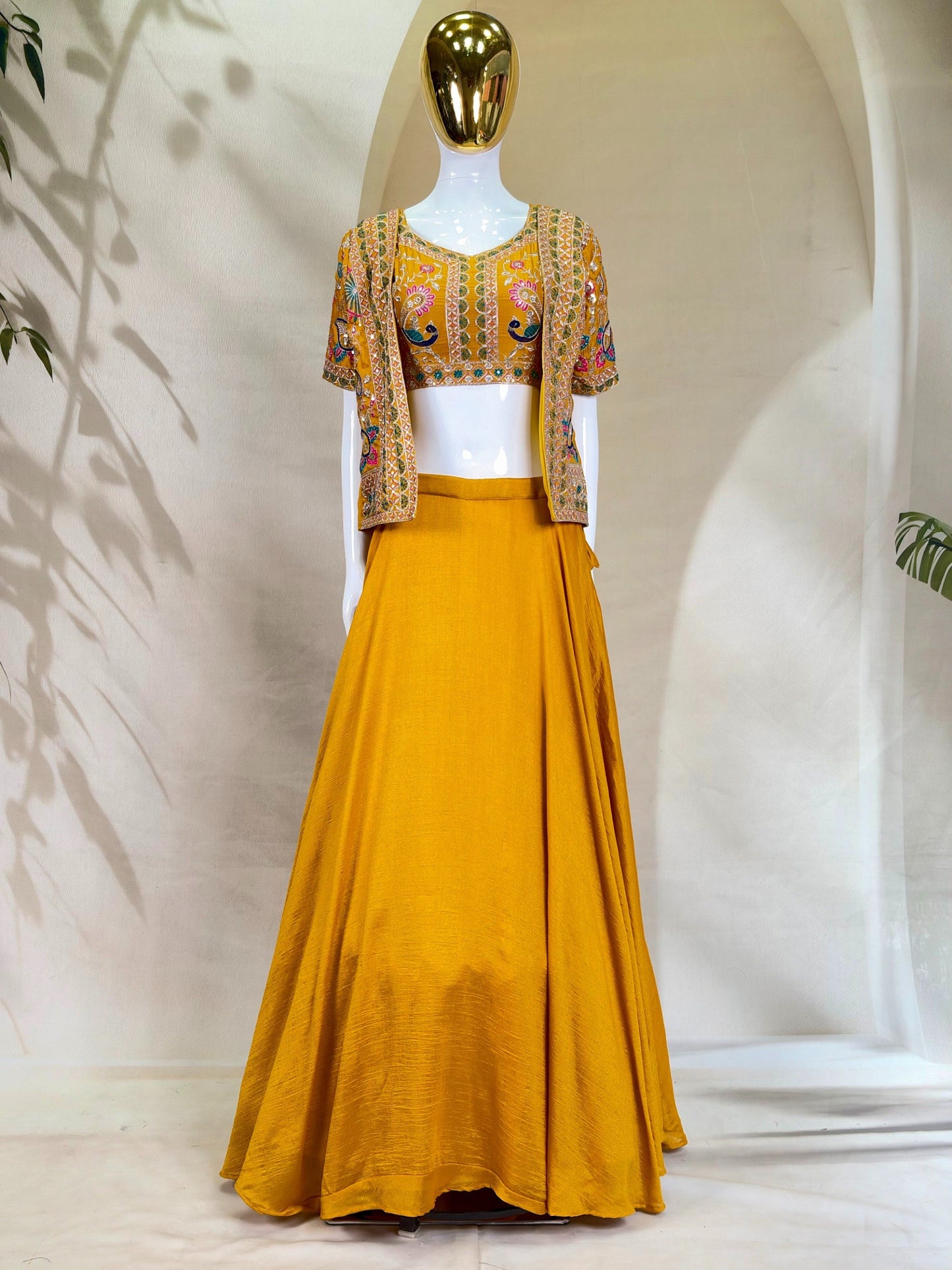 Vichitra Gorgeous Lehenga Choli with Embroidery Koti