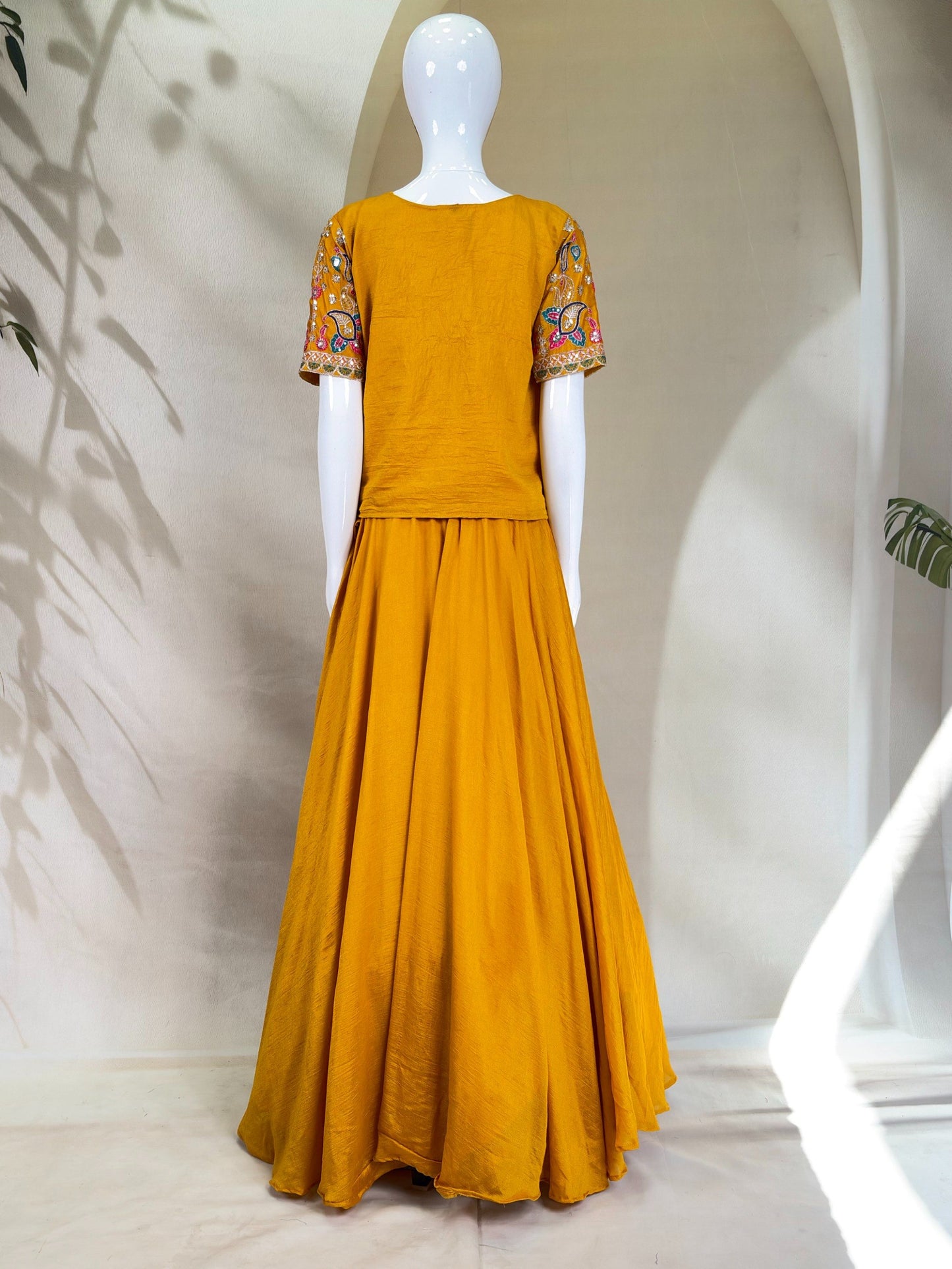 Vichitra Gorgeous Lehenga Choli with Embroidery Koti