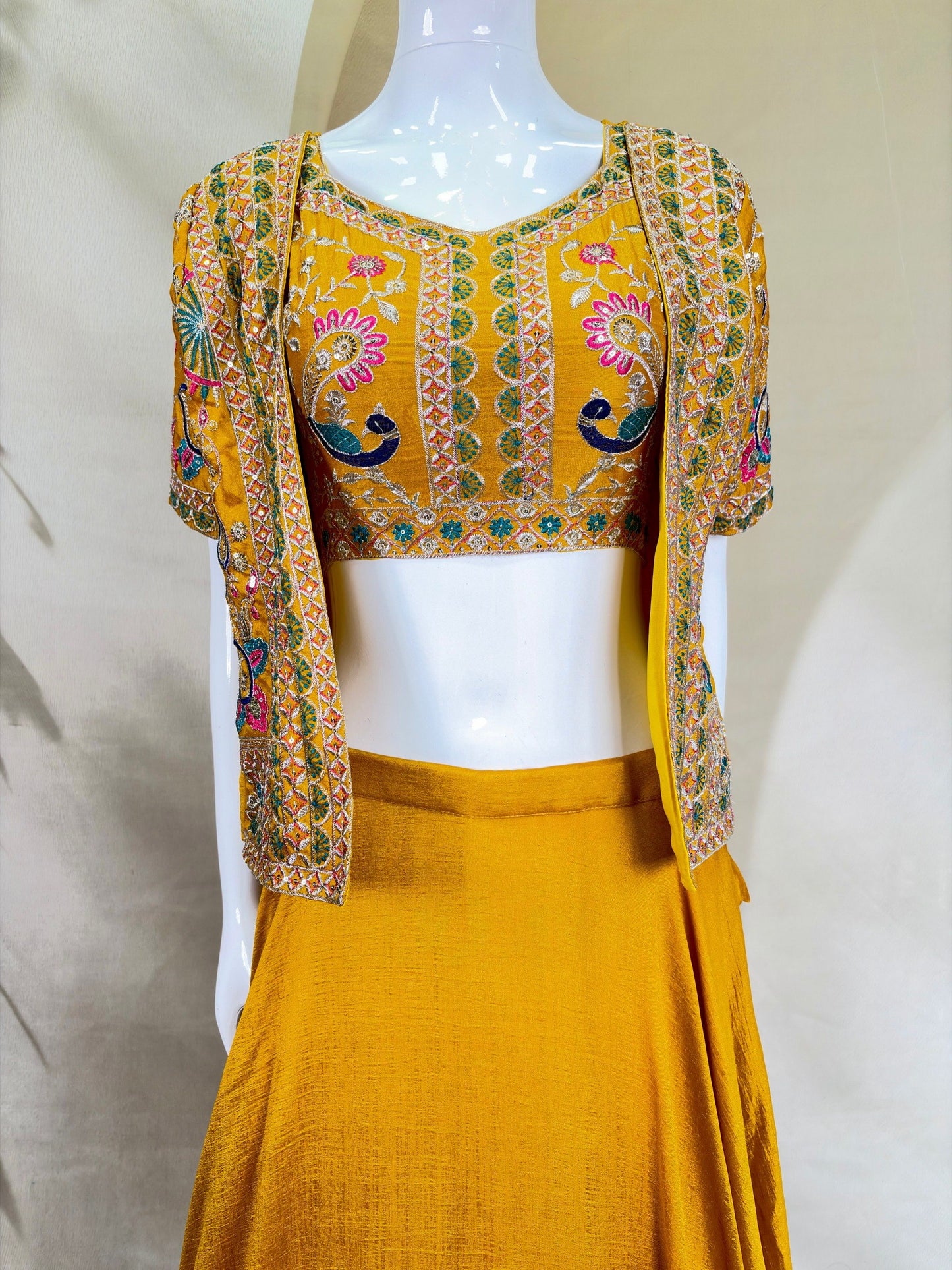 Vichitra Gorgeous Lehenga Choli with Embroidery Koti