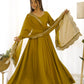 PRESENTING NEW PREMIUM QUALITY PURE ROMANSILK CHANDERI GOWN