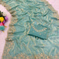 Premium Fandy satin with c pallu 3mm sequence saree