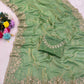 Premium Fandy satin with c pallu 3mm sequence saree