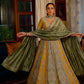 Roman satin silk lehenga with sequins dori & thread work choli