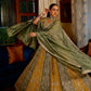 Roman satin silk lehenga with sequins dori & thread work choli