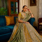 Roman satin silk lehenga with sequins dori & thread work choli