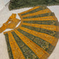 Roman satin silk lehenga with sequins dori & thread work choli