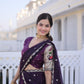 Dola silk with Meena Weaving With Sequins coding Embroidered lace lehenga