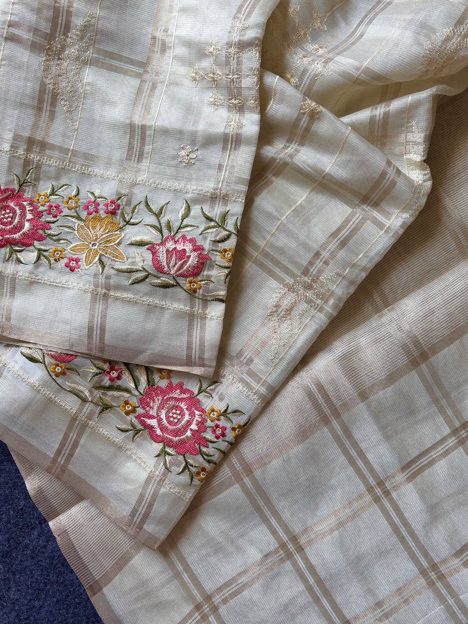 Superb Soft Tusser silk fabric Saree