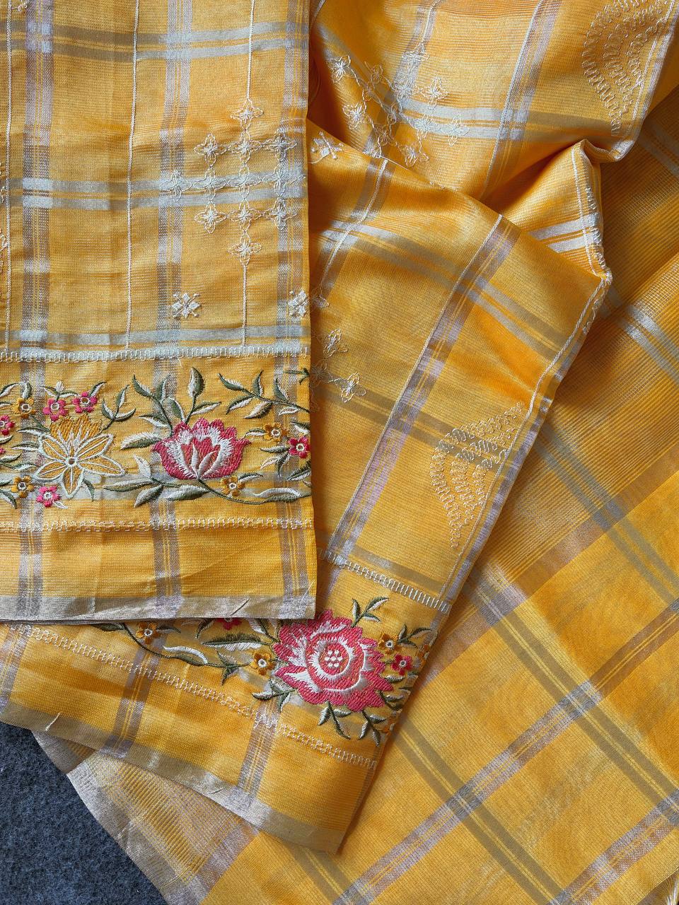 Superb Soft Tusser silk fabric Saree