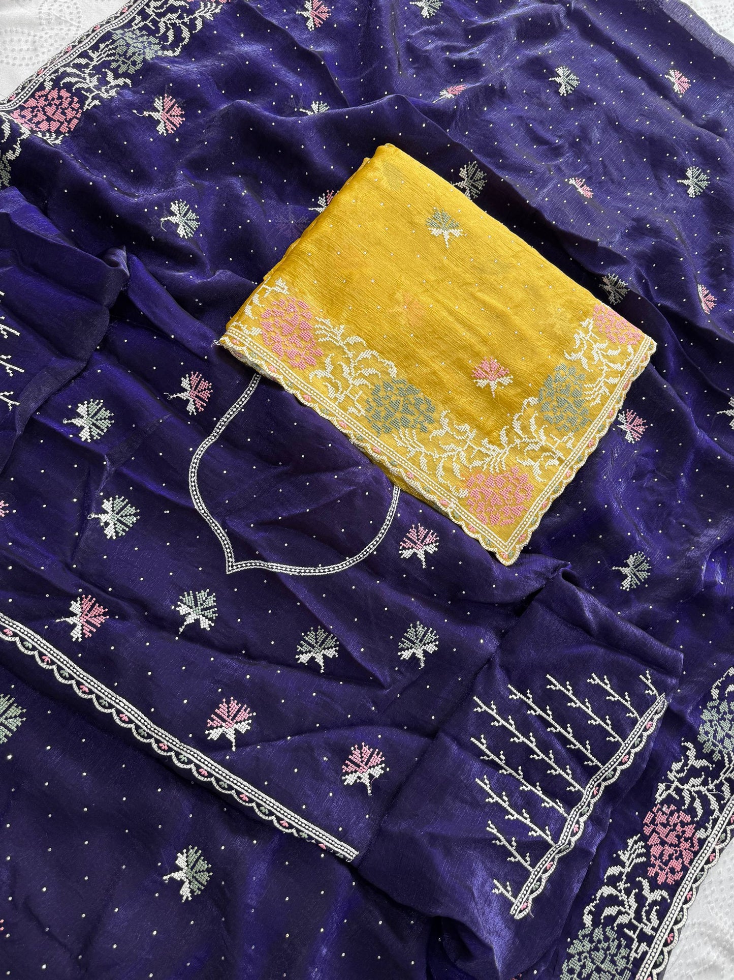 Party Wear Soft Fendy Chiffon Silk Saree