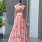 Georgette Handpaint 8 mtr flair lehnga