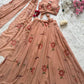Georgette Handpaint 8 mtr flair lehnga