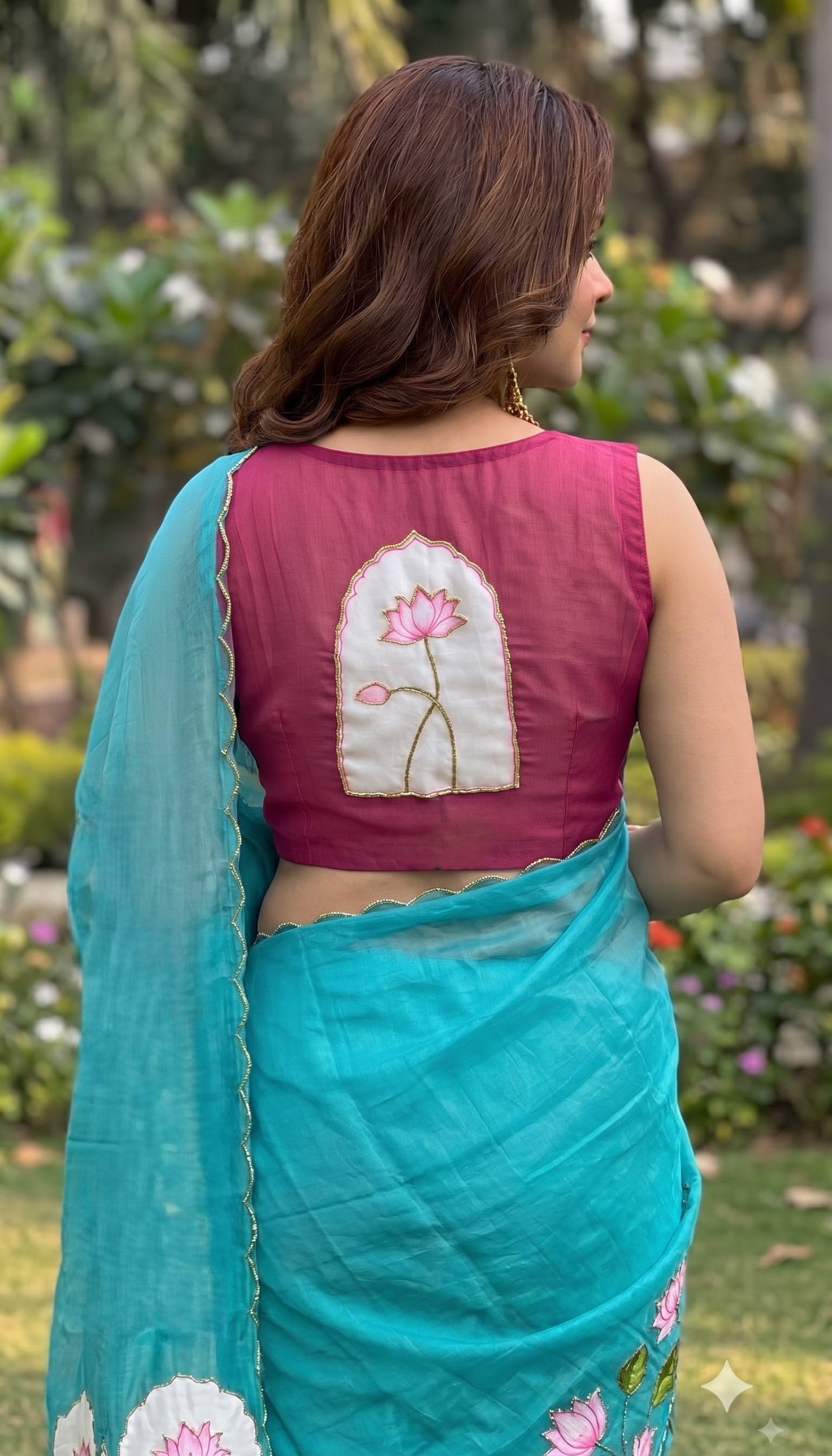 Soft pure Georgette handwork sarees