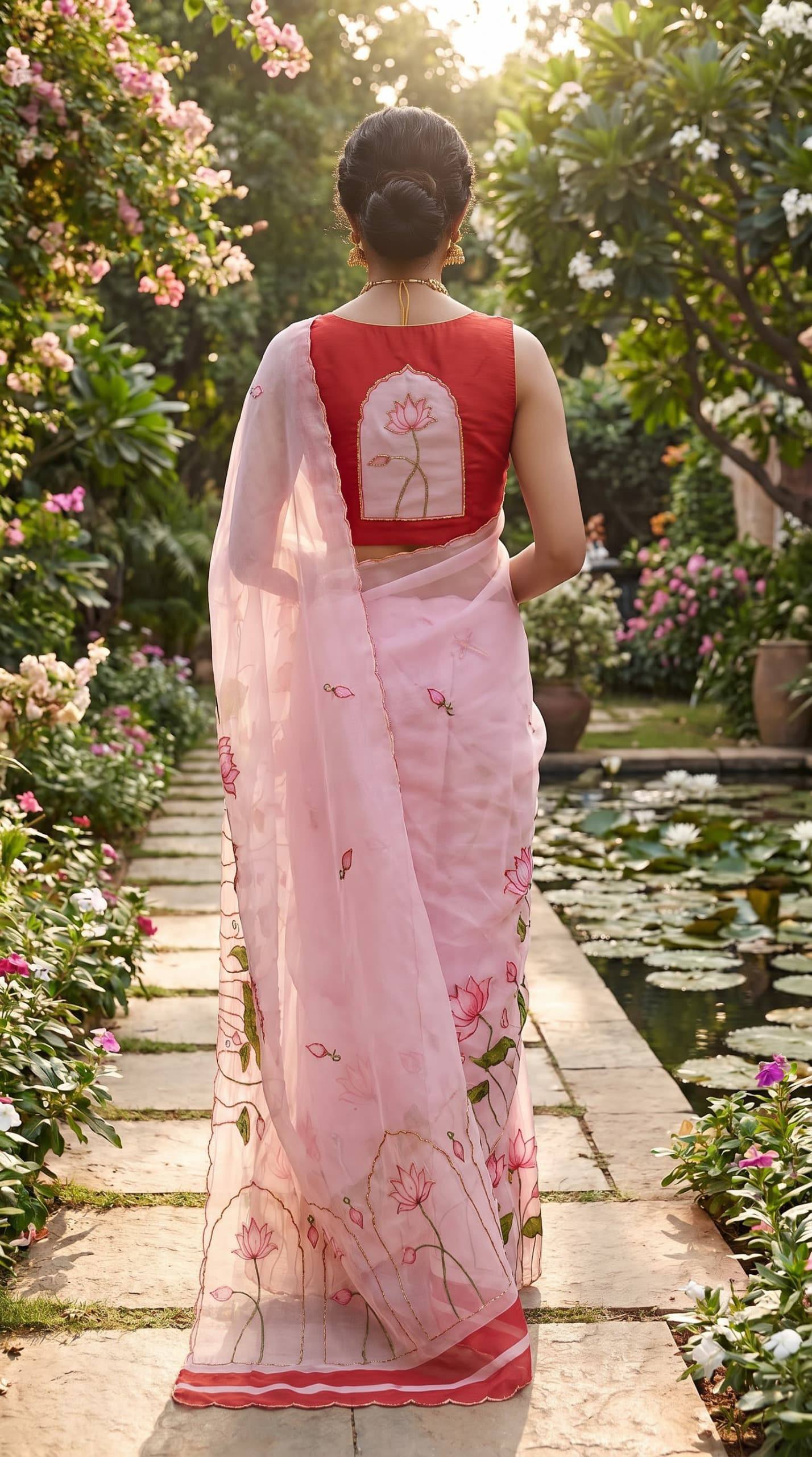 Soft pure Georgette handwork sarees