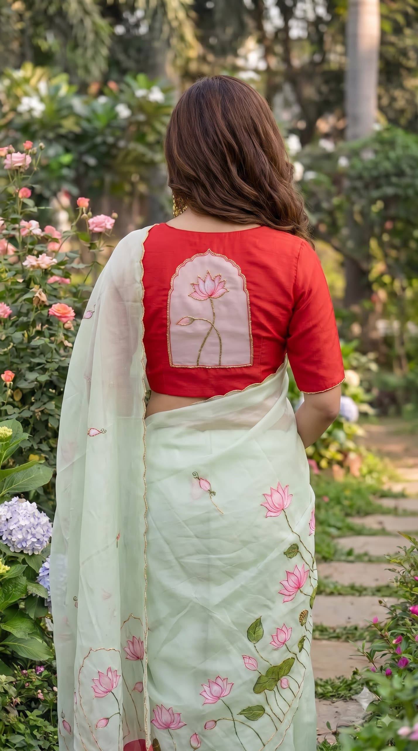 Soft pure Georgette handwork sarees