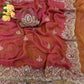 Premium Two-Tone Space Satin Silk Saree