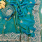 Premium Two-Tone Space Satin Silk Saree