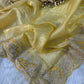 Elegant Crystal Crush Tissue Saree