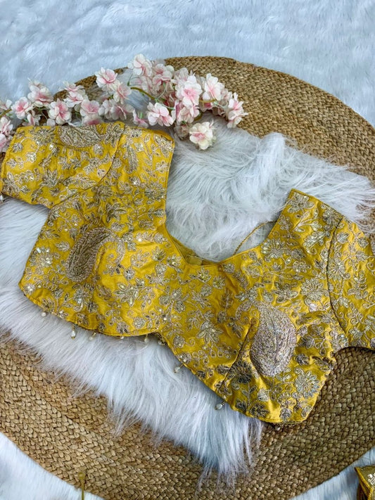 Elegant Crystal Crush Tissue Saree