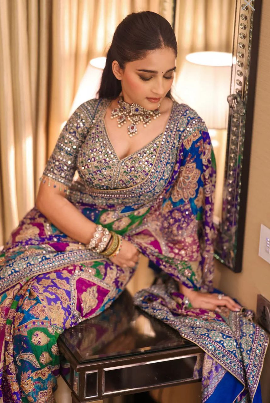 Presenting You Most Beautiful Latest Real Mirror Work Saree Collection