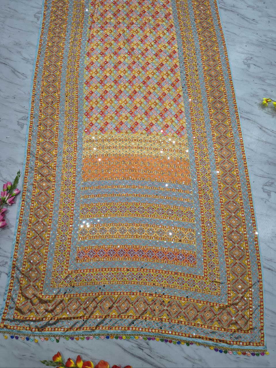 Presenting You Most Beautiful Latest Real Mirror Work Saree Collection