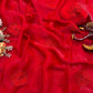 Soft Space silk Beautiful sequins and thread embroidery work saree