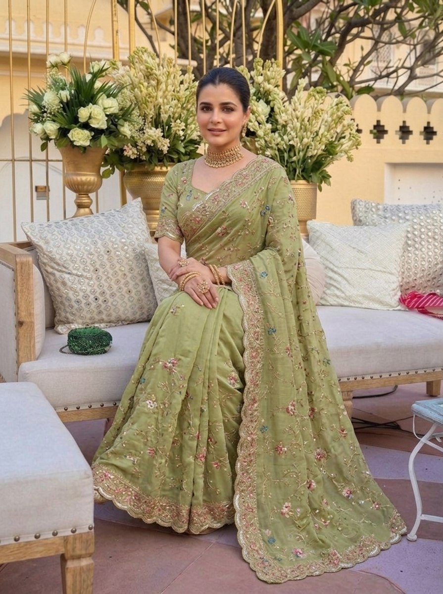 Party Wear Soft Star Georgette Saree