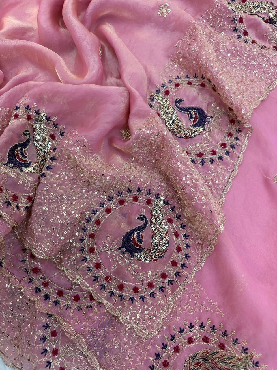 Presenting our stunning Space Satin Saree
