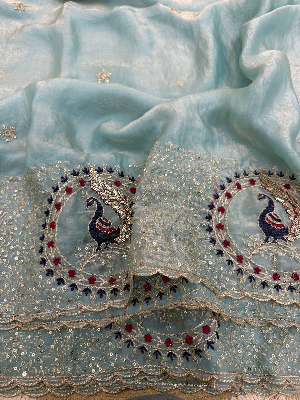 Presenting our stunning Space Satin Saree