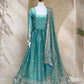 Premium Fandy Satin Zari Sequence Embroidery Work Gown