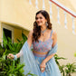 Soft Net STUNNING SKY BLUE LEHENGA CHOLI SET