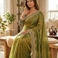 NC Zari Butti Sequance and Zari Embroidery Work Saree