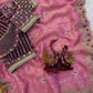 NC Zari Butti Sequance and Zari Embroidery Work Saree