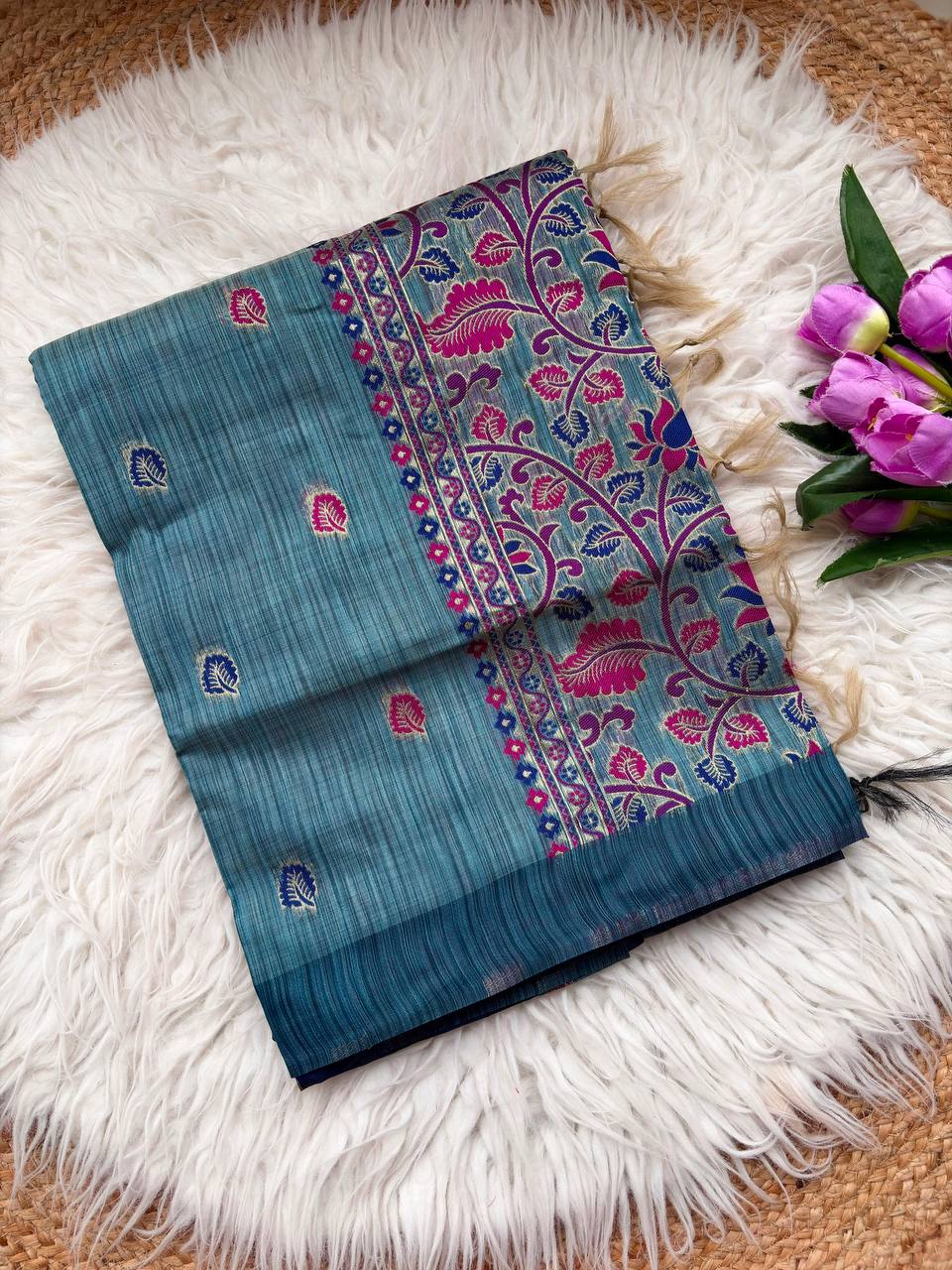 PURE JAMDANI SILK SAREE