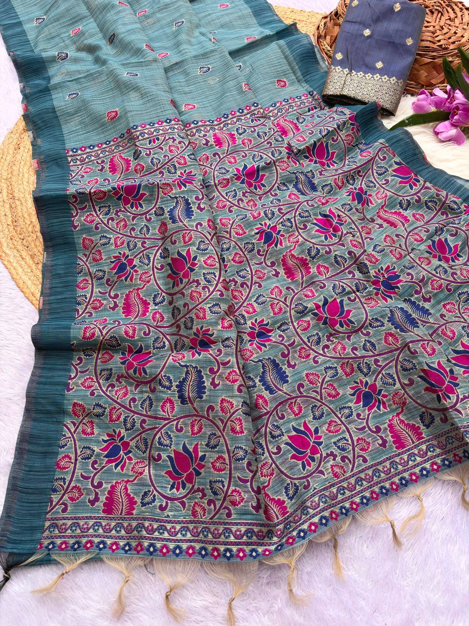 PURE JAMDANI SILK SAREE